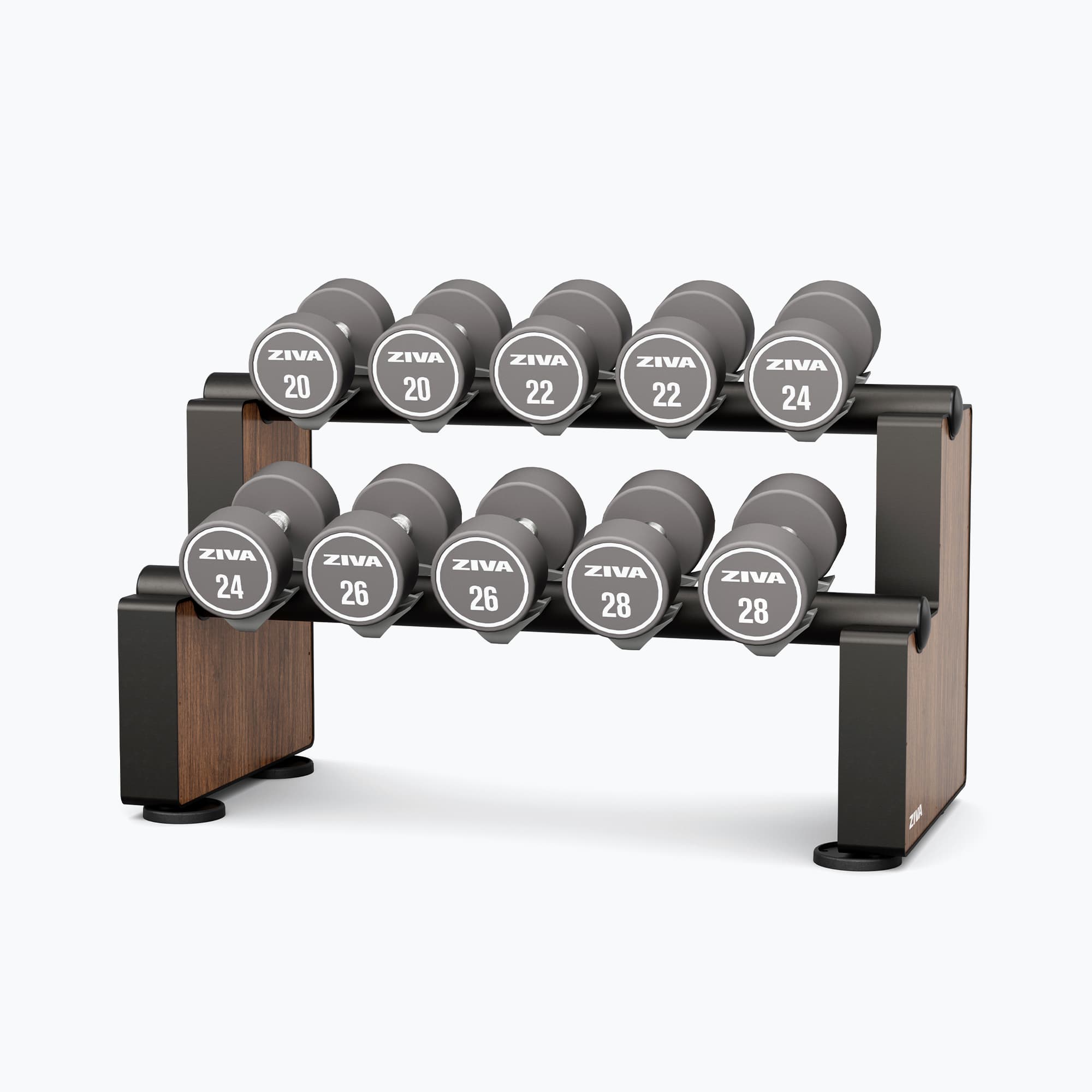 LUMINA COMPACT HORIZONTAL DUMBBELL RACK