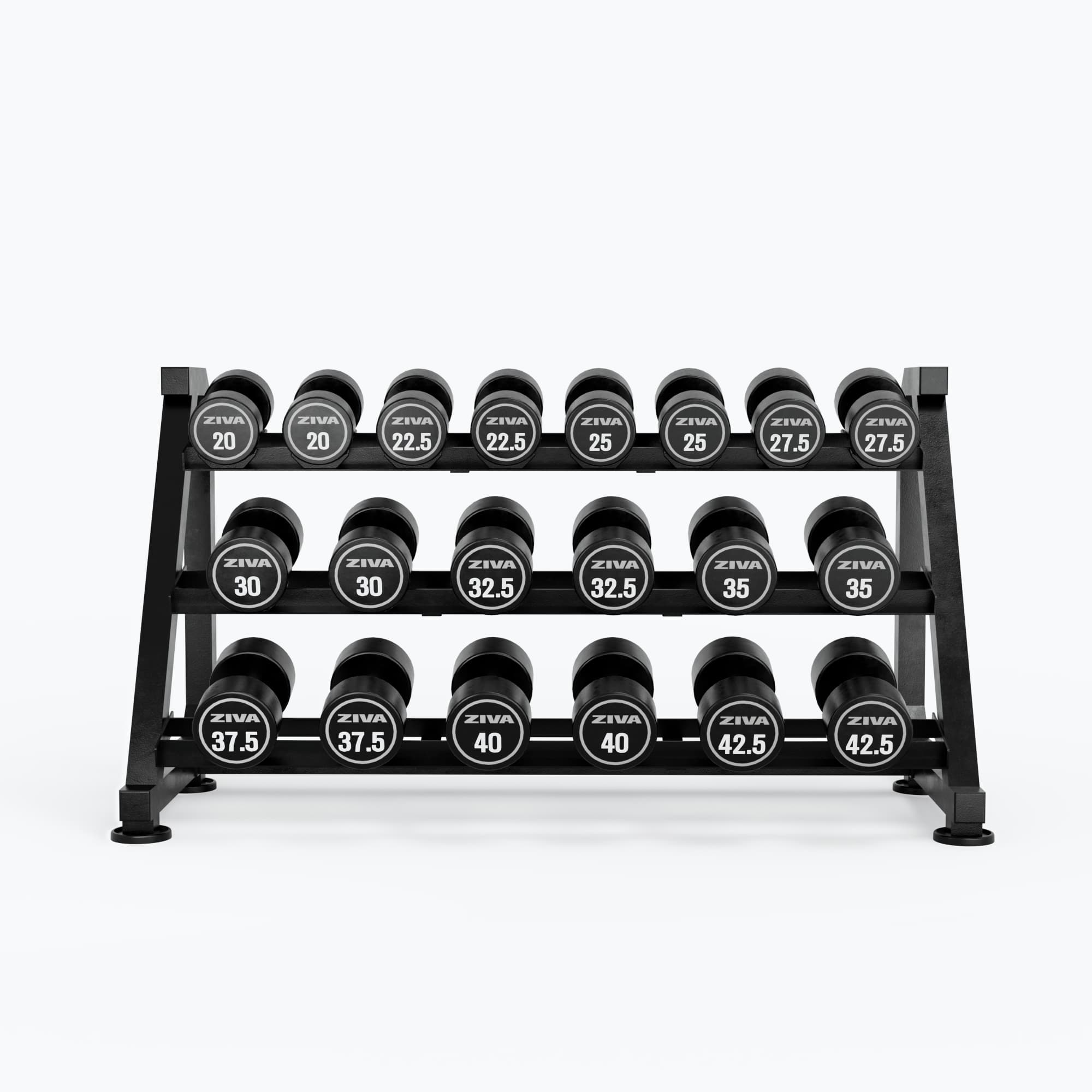 XP 10-PAIR, 3-TIER DUMBBELL RACK WITH SADDLES